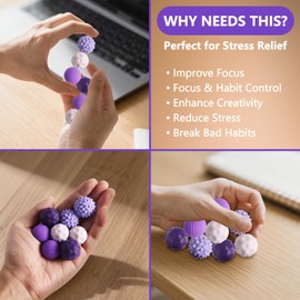 8 Stück Magnetische Sensorik Bälle Magnetische Fidget Toys Magnetische Kugeln Magnetkugeln Stressball Silikon Sensorik Spielzeug, Anti-Stress-Angstspielzeug für Erwachsene und Kinder