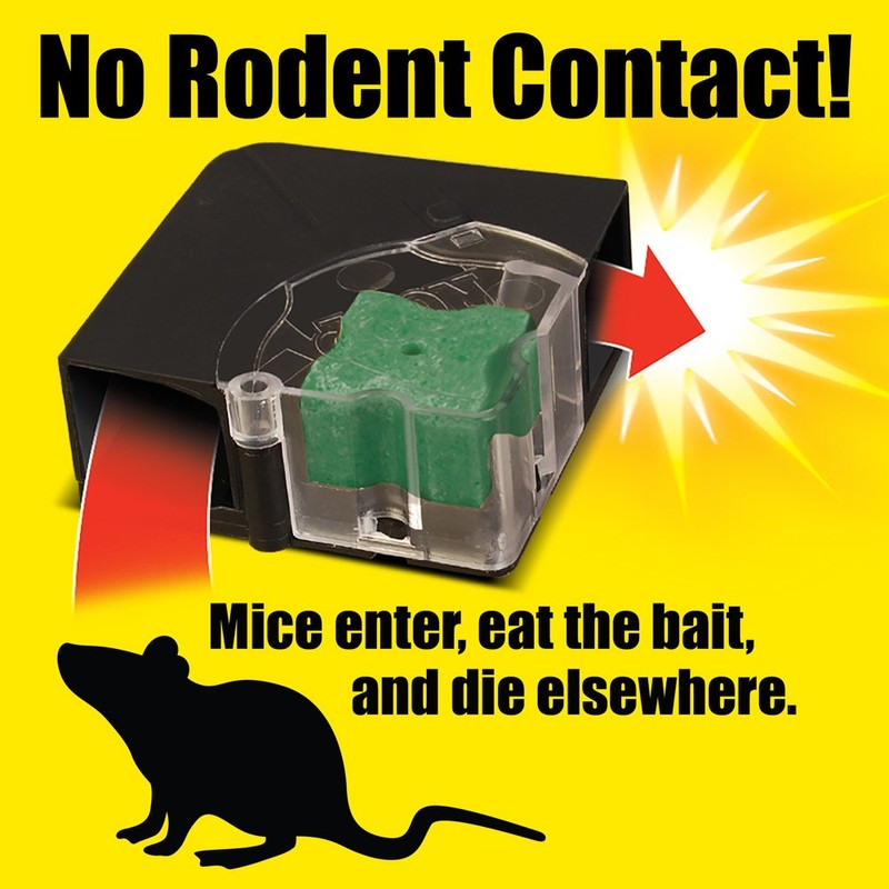 d-CON Disposable Corner Fit Mouse Poison Bait Station, 3 Bait