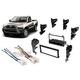 Absolute USA ABS99-8101 Fits Toyota Tacoma 1995-2004 Single DIN Stereo Harness Radio Install Dash Kit Package