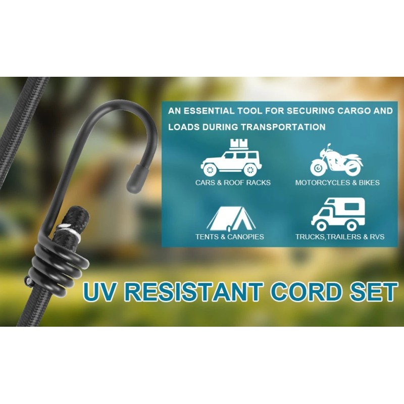 Unbranded Heavy Duty Bungee Cords Super Elastic Bungee Cord with