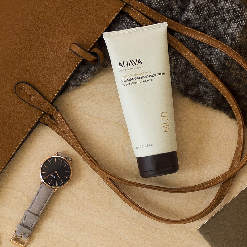 AHAVA Dermud Nourishing Body Cream, 6.8 Fl Oz