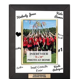 13.5"W x 16.5"H Customized Signature Picture Frame, Holds 8x10 Photo Black Horizontal Frame With White Matting For Signatures Prime