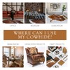 Sunshine Cowhides Genuine Cowhide Rug, Brindle Tricolor Carpet for Living