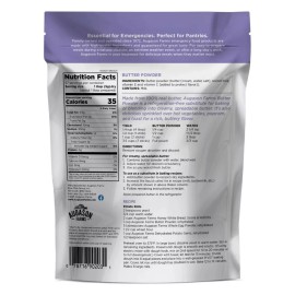 Augason Farms Butter Powder Resealable Pouch, Dehydrated Emergency Food 10 Year