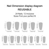 Medium Press on Nails Ballerina Shaped Fake Nails Colorful Gradient