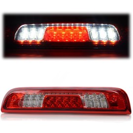 G-PLUS LED Third Brake Light, Compatible with Chevy Silverado/GMC Sierra 1500/2500HD/3500 2014-2018 Rear 3RD Cargo Led Tail Lamps (Red Clear Lens Chrome Housing) Tercera Luz De Freno