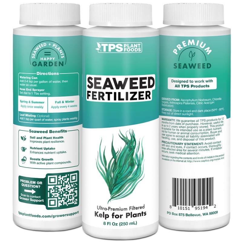 TPS NUTRIENTS Seaweed Fertilizer for Plants, Premium Organic Liquid Kelp