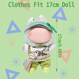 Doll Clothes, Matching Clothes for the Bubu Plush Toy, 17 cm Dress for Bububu Doll, Clothing Plush for Girls (A)