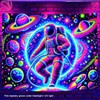 BlissYard Blacklight Tapestry Astronaut Black Light Hanging Backdrop Glow in