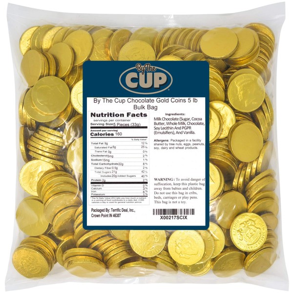 By The Cup Chocolate Gold Coins 5 lb Bulk Bag