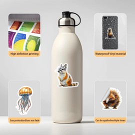 Tiere aus Australien Aufkleber 50 Stücke Niedlich Deko für Auto Laptop Skateboard Fahrrad Moped Motorrad Fahrrad Computer,Geeignet für Erwachsene Kinder Tiere ästhetisch Sticker Set