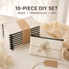 Blank Canvas Zipper Pouches for DIY Crafts, 8.27 × 4.72