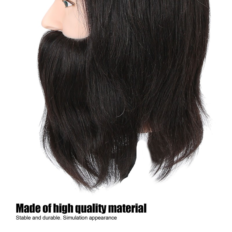 Salon Male Mannequin Head Human Hair Practice Hairdressing Training Head