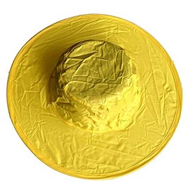 Foldable Rain Hat, Unisex, 15 inch Diameter Brim, Yellow
