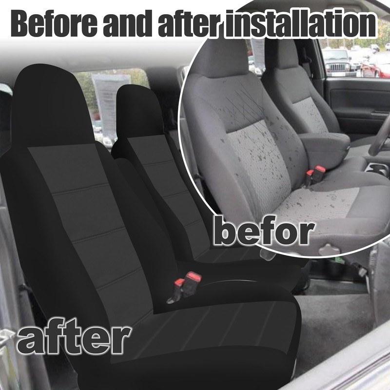 EDIETH Front 60/40 Split Bench Seat Covers for Chevy Colorado