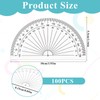 100 Pack Plastic Protractors Bulk Math Protractors Set 180 Degrees