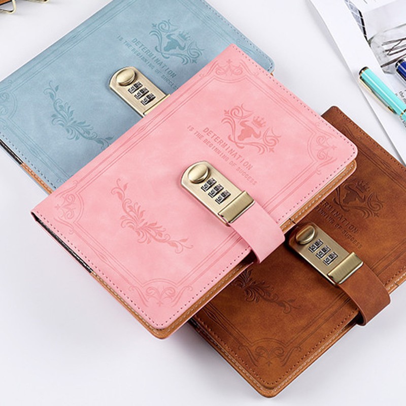 Lock Journal Safe Reliable Waterproof Artificial PU Leather Password Lock