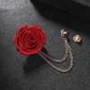 Fashion Bridegroom Wedding Brooches for Men Women Rose Flower Tassel