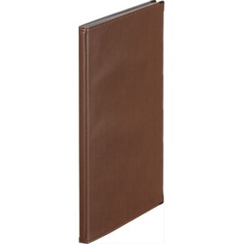 King Jim 1972LF Chia Leather Fame Menu File, 2 Pockets, Brown, A4S