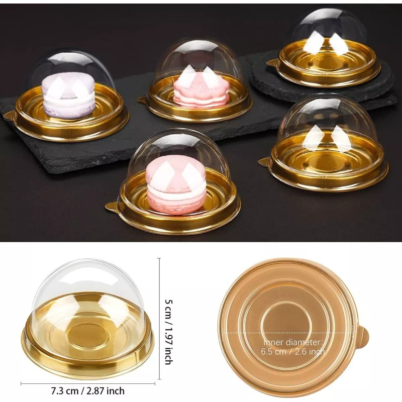 Baixi 50 Vasos Con Domo Estándar Cupcake Caja Individual