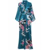BABEYOND Women's Kimono Robe Long Robes with Peacock and Blossoms