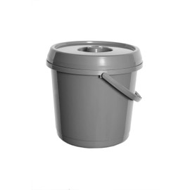 Whitefurze 14 Litre Bucket + Lid Silver (326734)