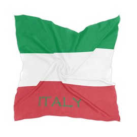 MUCEXQ Italian Flag Women's Fashion Silk Scarf,Square Satin Headscarf Novelty Neck Scarf Hair Wraps