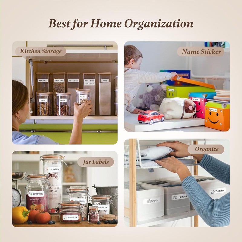 Label Maker D110 Bluetooth Thermal Label Maker Machine with Tape,