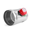 Aulmscn 4" Motorized Duct Damper,Adjustable HVAC Damper, Stainless Steel Backdraft