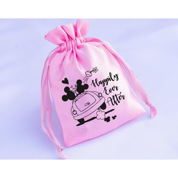 MS Happily Ever After printed Party Favor bags - Drawstring