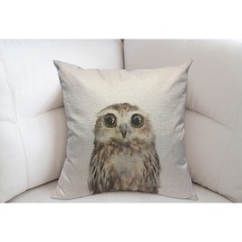 Mugod Cute Eagle Cushion Cover Throw Pillow Covers Animal Fashion Abstract Art Cute Owl Wildlife Pillow Case for Men Women Decorative Home Sofa Chair Couch 45x45cm/18x18 Inch
