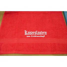 ShirtShop-Saar Kaiserslautern aus Leidenschaft; Cities Bath Towel, Red