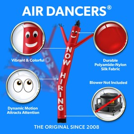 LookOurWay Air Dancers Inflatable Tube Man Attachment - 20 Feet Tall Wacky Waving Inflatable Dancing Tube Guy for Business Promotion - Blower Not Included - Now Hiring