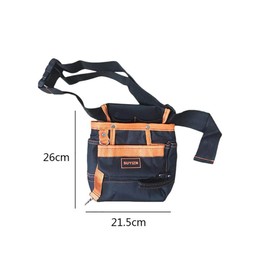 1 x 7 pockets Oxford fabric tool pouch, adjustable belt bag for DIY, electricians, plumbers, construction workers, carpenters
