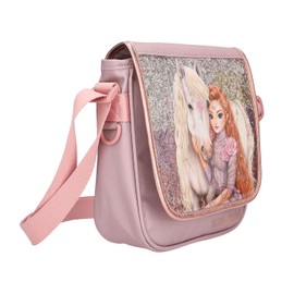 Depesche TOPModel Viva Violet 13295 Small Shoulder Bag in Purple with Model Motif, Horse and Glitter, Bag with Adjustable Shoulder Strap, multicoloured, TOPModel Viva Violet