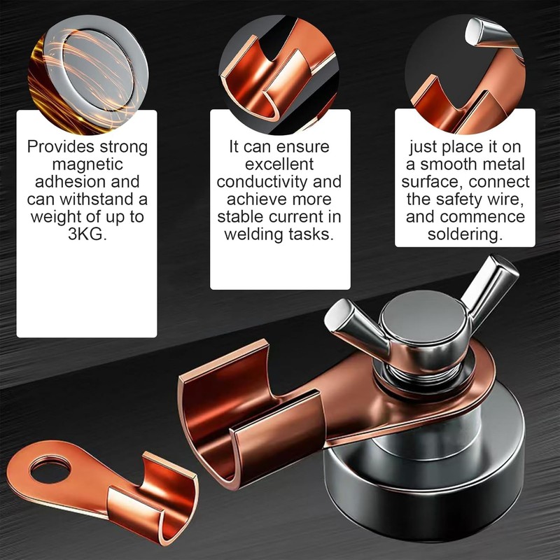 Welding Magnetic Grounding Clamp, 2025 New Upgrade Magnetic Welding Ground