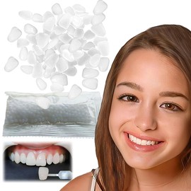 Provisional Tooth Repair Kit-Thermal Fitting Beads Granules and Fake Teeth for Provisional Fixing Missing and Broken Tooth (Teeth - Piece White)