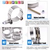 Glarks 12Pcs 6 Sizes 32-116mm Stainless Steel T-Bolt Hose Clamps