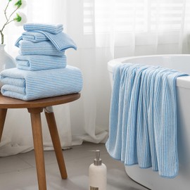 4 Piece Bath Towel Set 35"x70"Oversized Bath Towel for Bathroom Ultra Soft Fluffy Extra Large Bath Sheet Luxury Premium Bathroom Towel Highly Absorbent Quick Dry Shower Towel for Bathroom Hotel Spa