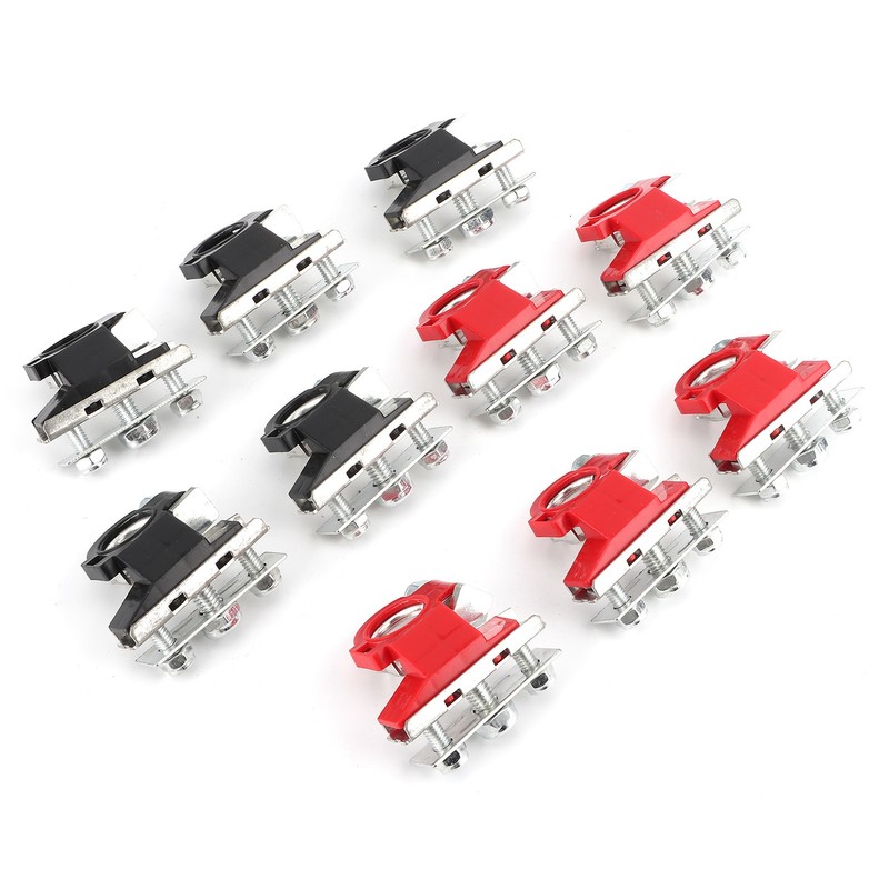 5Pair Car Battery Terminals Top Post Cable Connector Clamps Clips