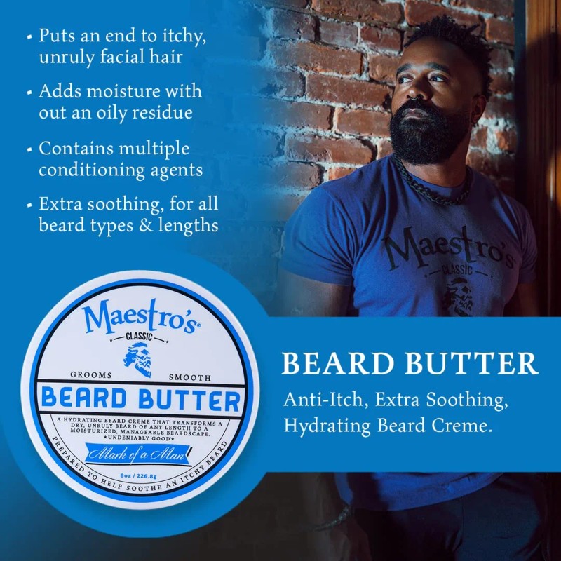 Maestro's Classic Crema Para Barba | Crema Para Barba Antipi