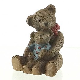All God's Children Moe and Pokey, Polyresin, Teddy Bear Hearts, Collectible Figurines, 1552