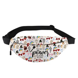 Wizard Cartoon Movies Inspired Waist Pack Oz Friends Characters Belt Bag Ruby Red Slippers Gift (Power WB)