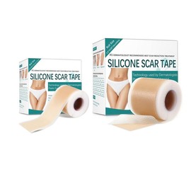 PUMKOT #1 Professional Silicone Scar Sheets king- Scars Removal Treatment-Anti-Aging, Dark Spot,Anti-Aging, Dark Spot - Reusable Silicone Scar Tape Strips Type for Keloid:_60x1.6 Inch (Pack of 1)ï¼‹120x1.6 Inch (Pack of 1)