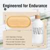 MOMEEMO White Soap Dispenser Set, Contains Hand and Dish Soap
