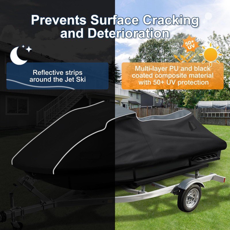 QUNSUNUS Jet Ski Cover for 2010-2025 Seadoo GTX,RXT,RXT-X with Cotton