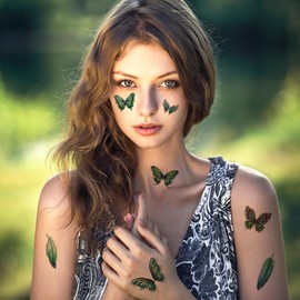 Temporary Tattoos Stickers Green Butterfly Wings Peacock Feather Design Decal Women Face Eye Makeup Art Party Supplies 10 Sheets