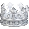 Brandsseller Crown Inflatable Fancy Dress Costume Carnival Party (Silver)