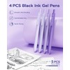 Four Candies Purple Stationery Set Gel Ink Pens, Correction Tape,
