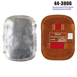 Weldas® aluminized PFR rayon welding hand shield against high radiant heat welding processes, 44-3006, One size fits all, Color Aluminium
